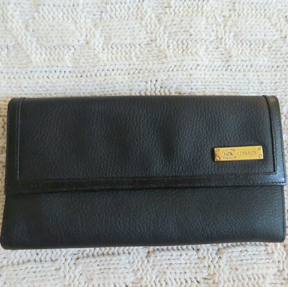 HCL black leather wallet made in Germany